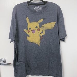 Men’s Pokémon Gray T-Shirt w Pikachu 2XL